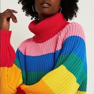 Lazy Oaf Rainbow Roll Neck Sweater